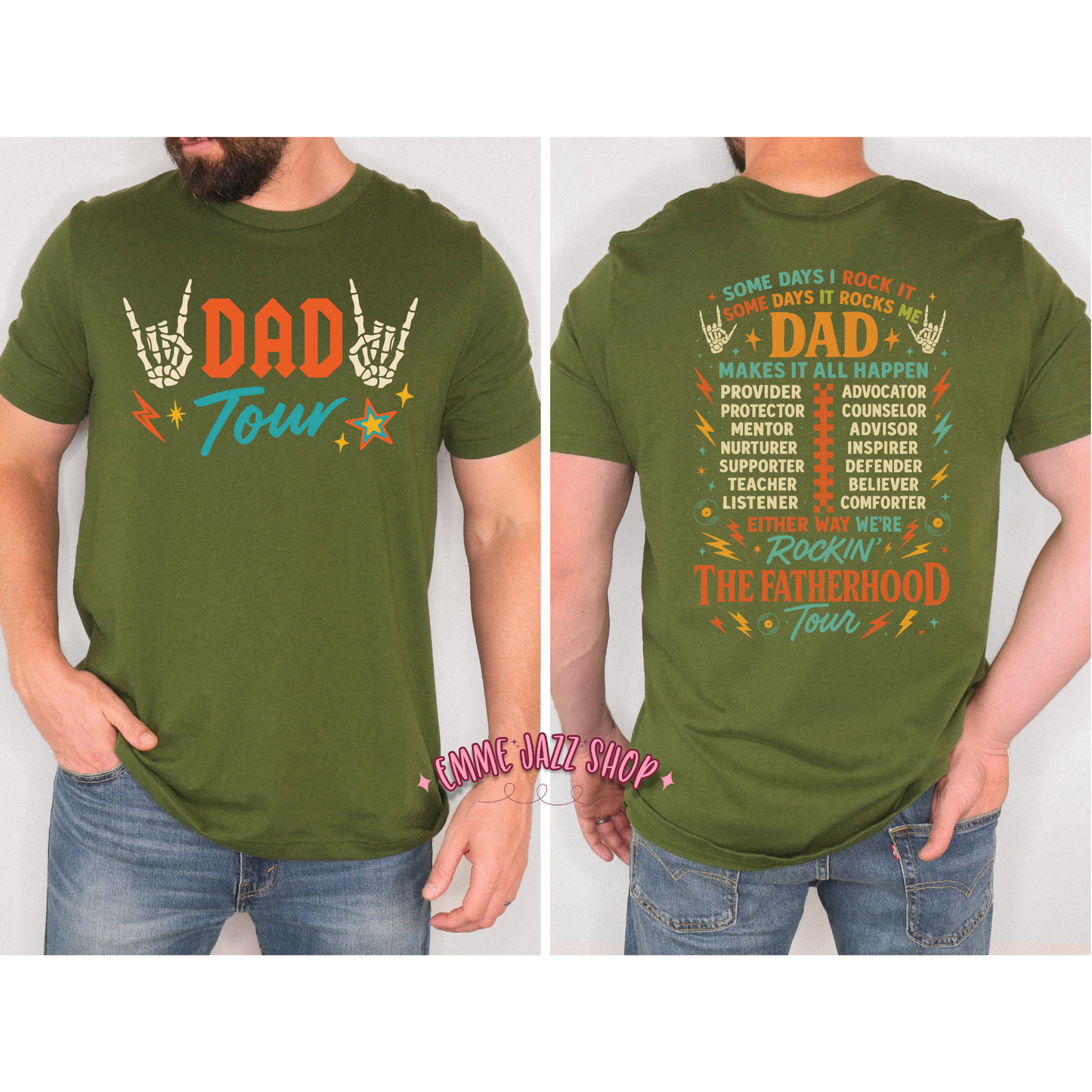 Dad Tour Front/Back T-shirt