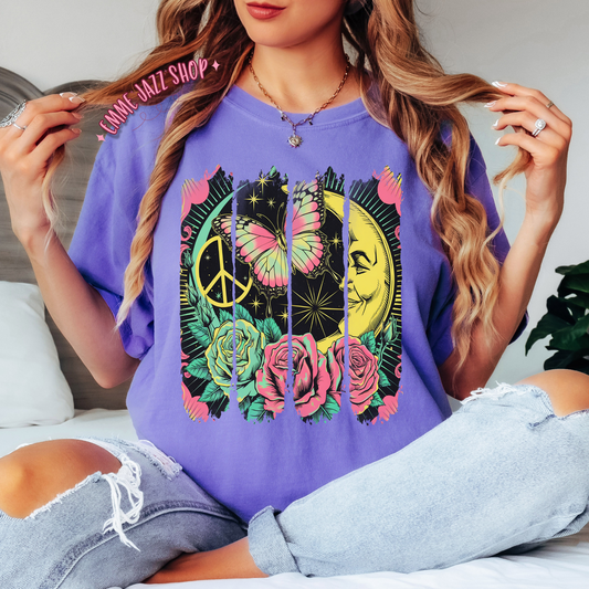 Boho Moon & Butterfly Shirt