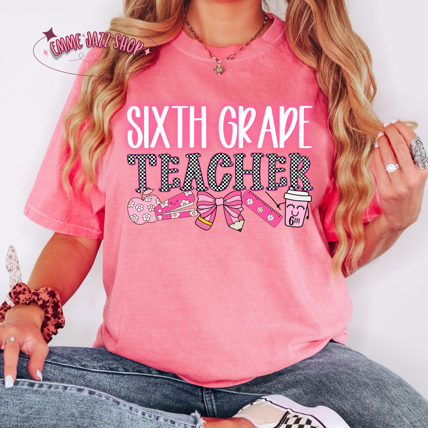 Checkered K-6th Teacher Shirt