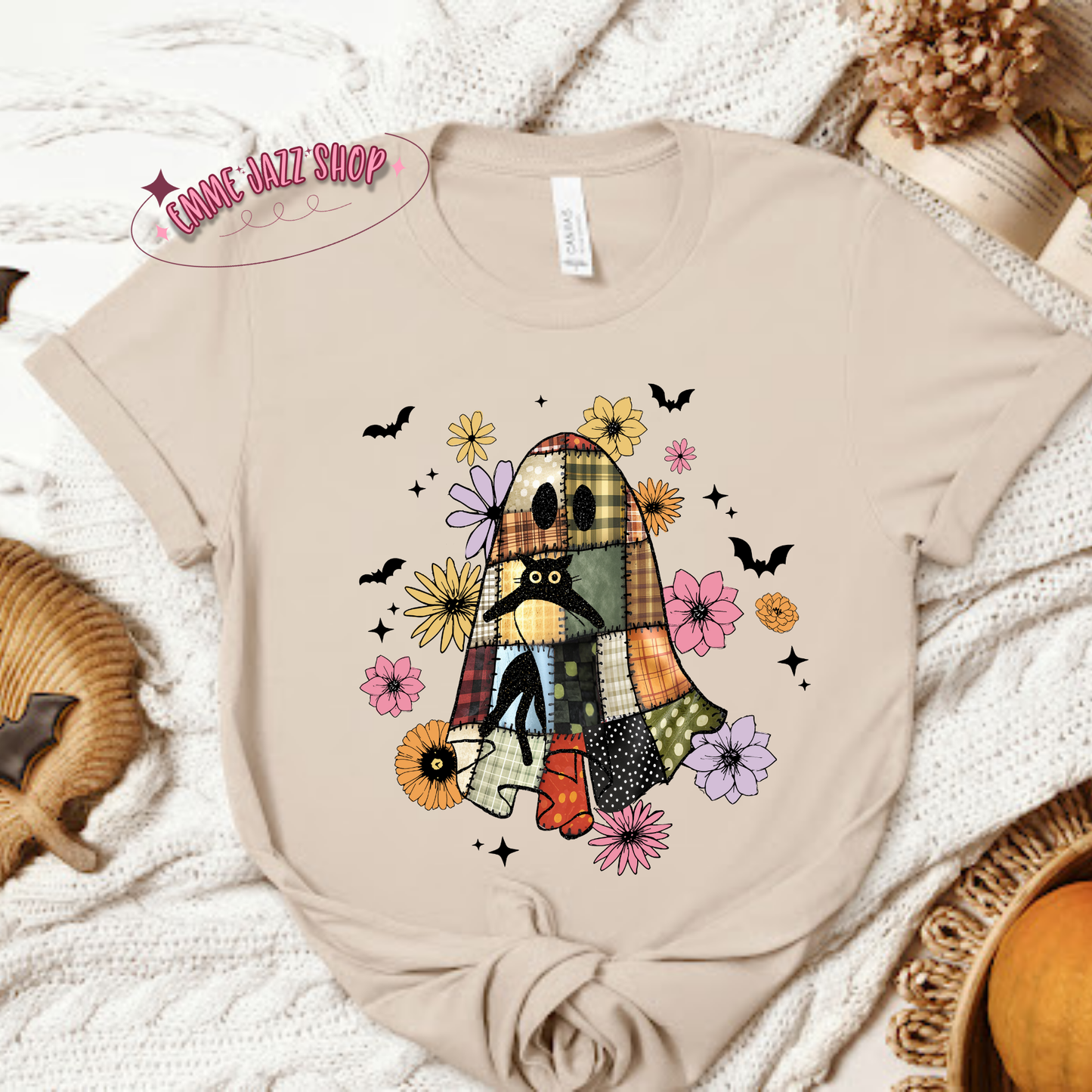 Floral Patchwork Ghost Shirt
