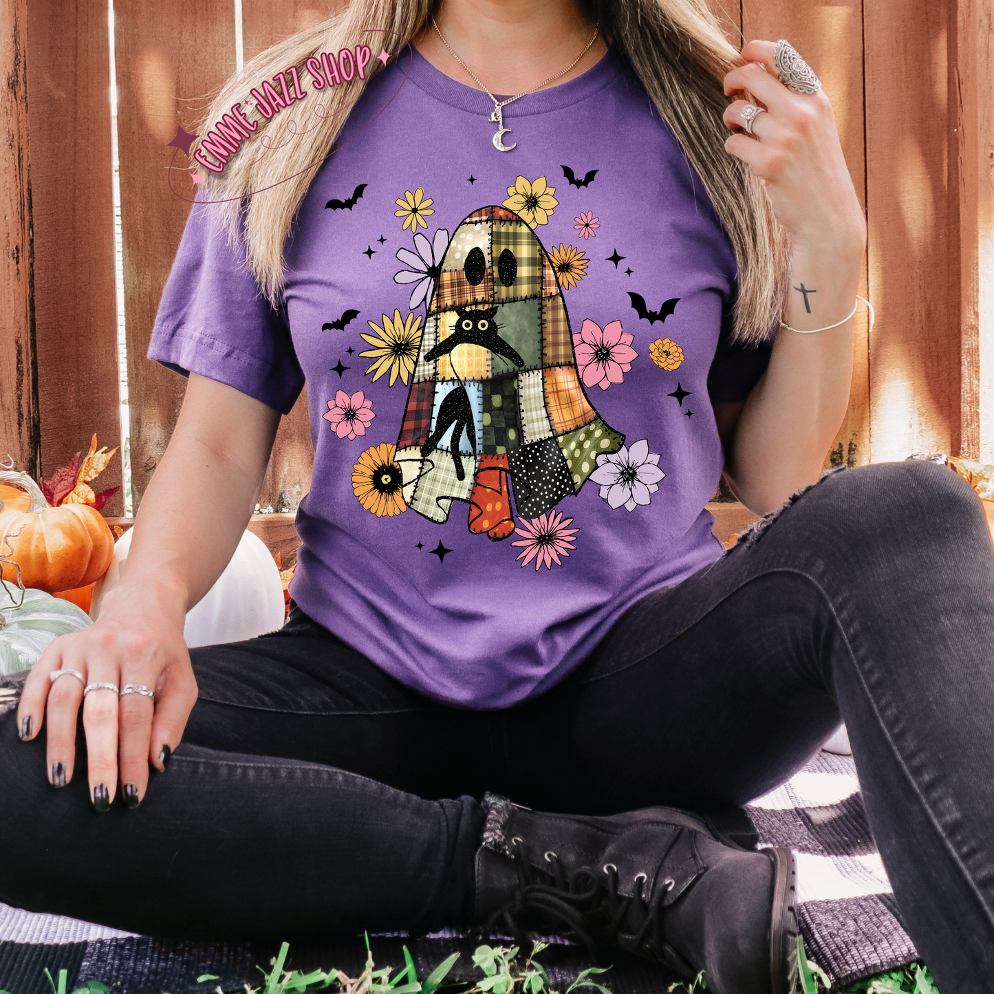 Floral Patchwork Ghost Shirt