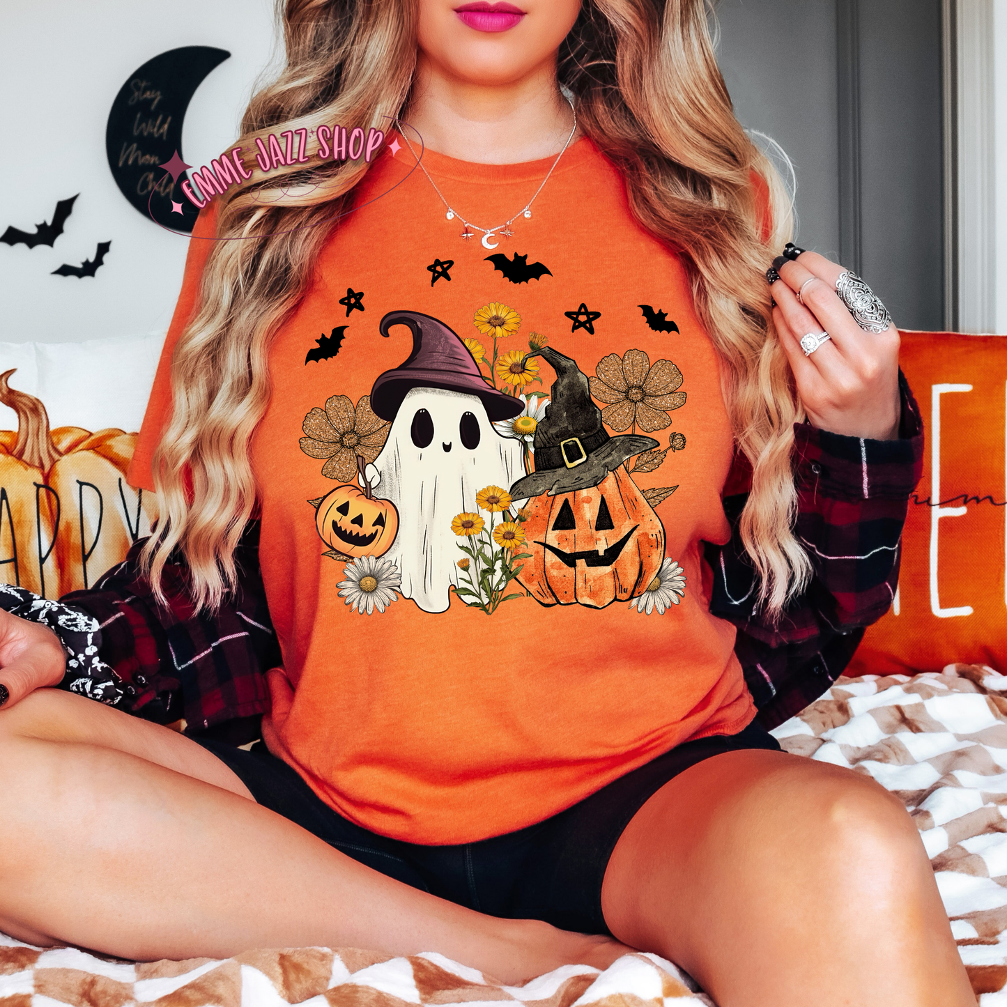 Rustic Pumpkin & Ghost Shirt