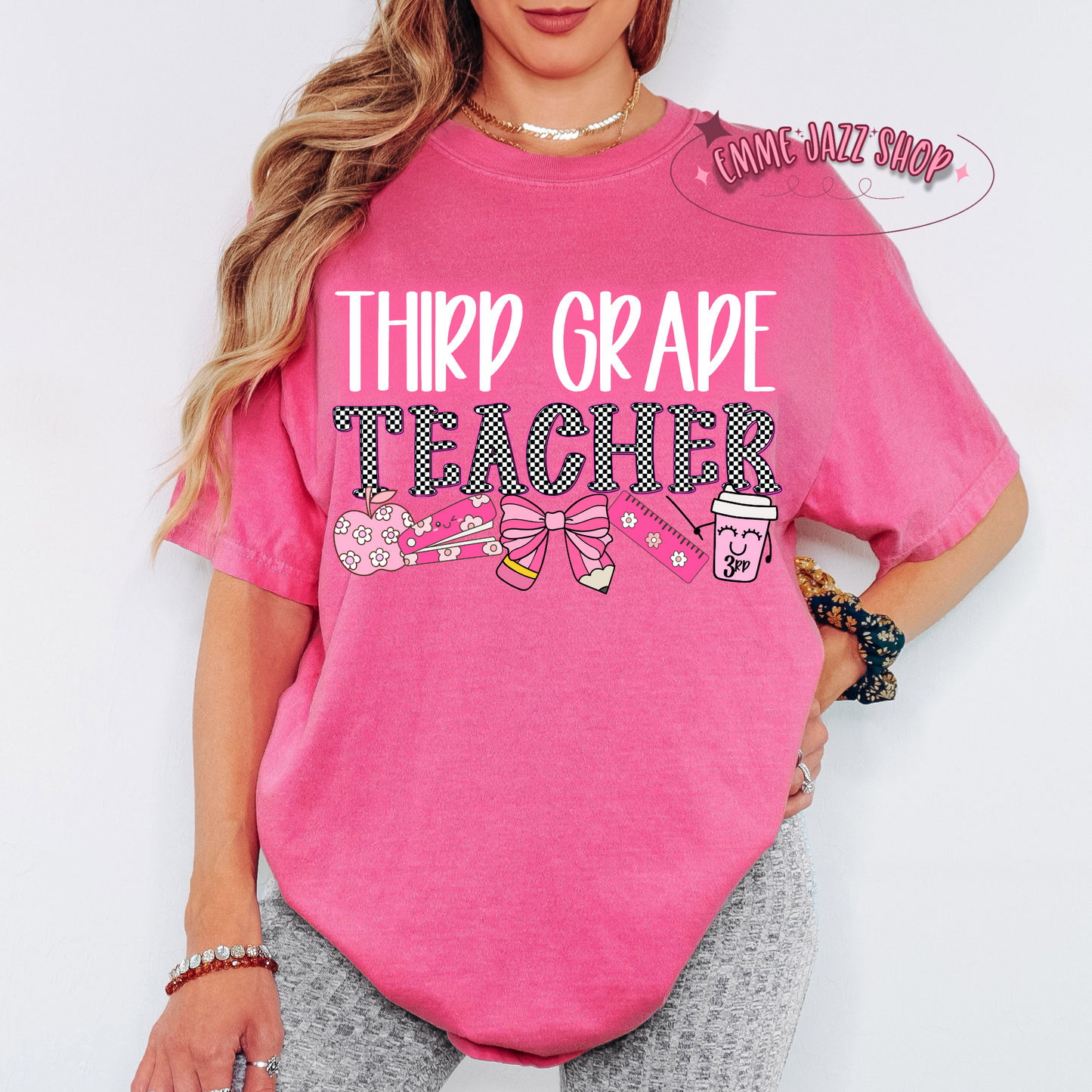 Checkered K-6th Teacher Shirt