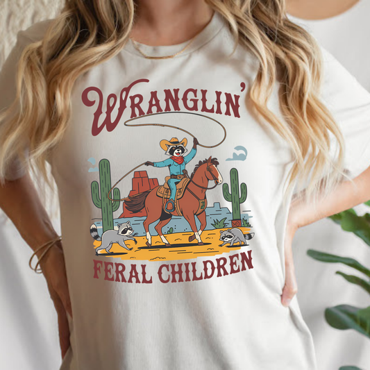 Wranglin' Feral Children Adult Shirt