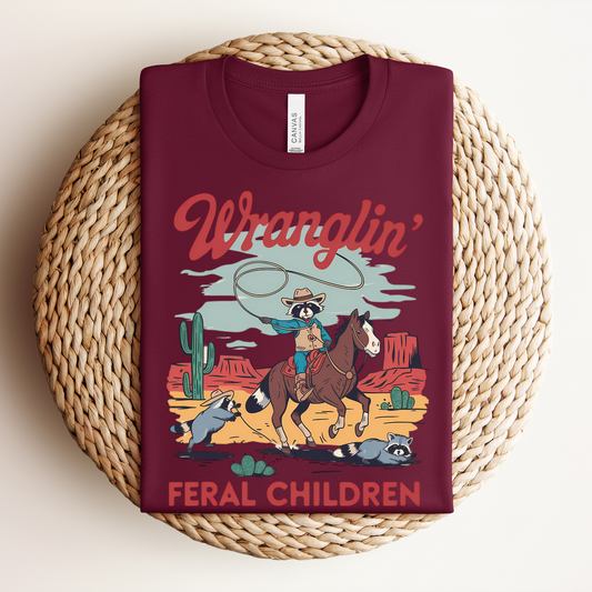 Wranglin' Feral Children Adult Shirt