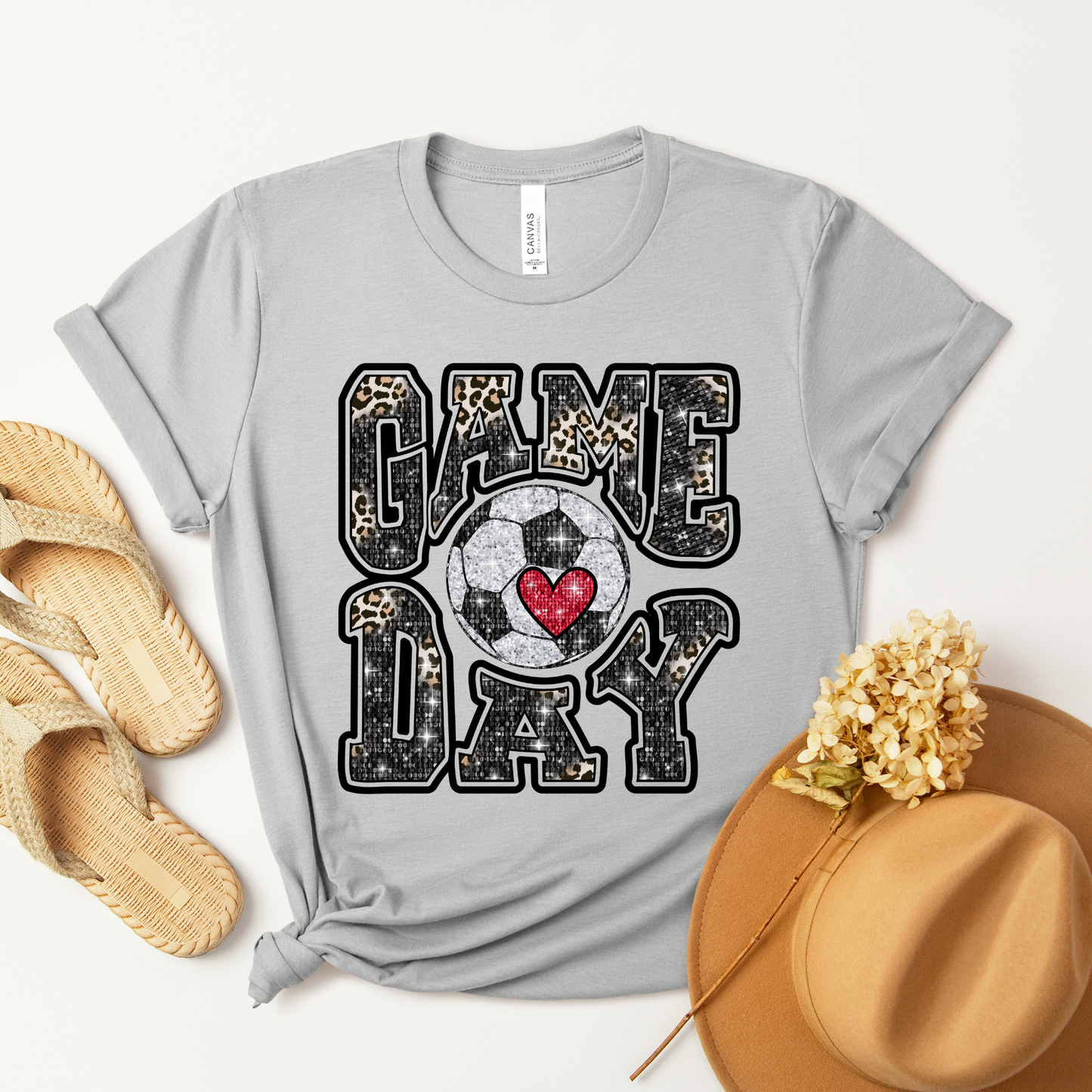 Soccer Game Day With Leopard Print - Adults & Kids