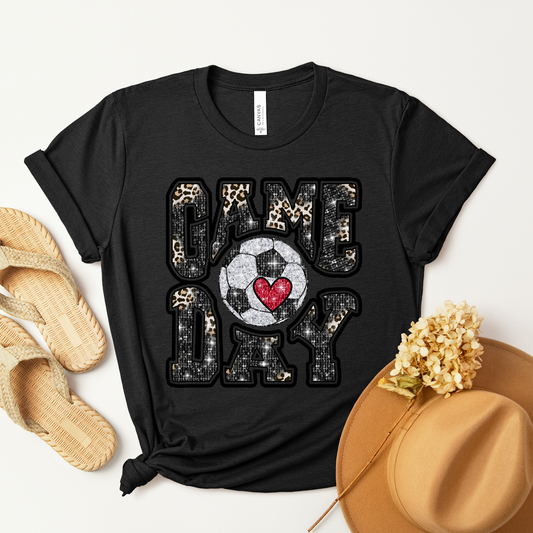 Soccer Game Day With Leopard Print - Adults & Kids