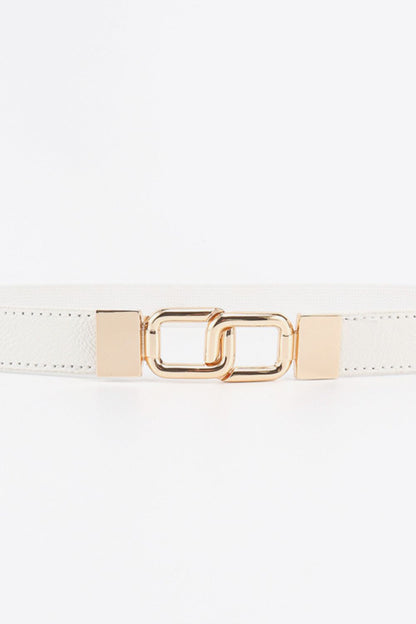 Geometric Double Buckle Elastic Belt