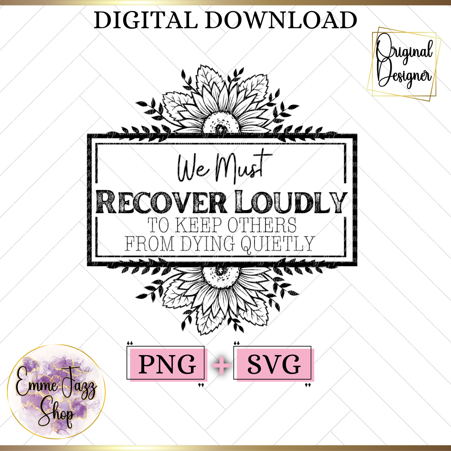 Recover Loudly Png (Digital Download ONLY)