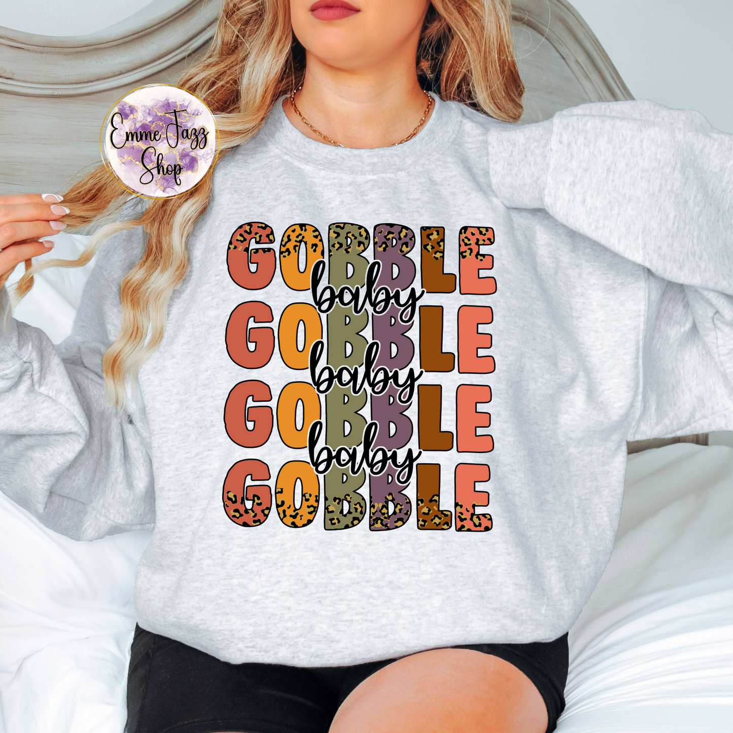 Gobble Baby Gobble Adult Sweatshirt