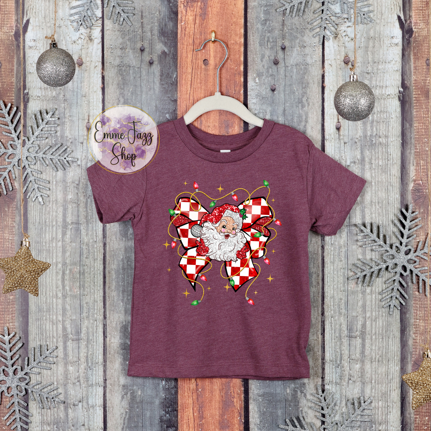 Toddler Santa Bow Shirt