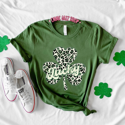 Lucky Clover Leopard Shirt