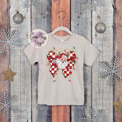 Toddler Santa Bow Shirt