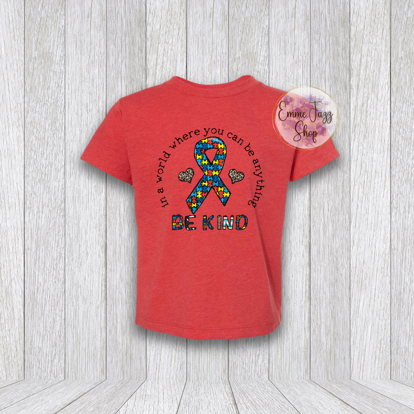 Be Kind-Autism Awareness-Toddler Girls Tshirt