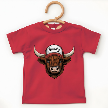 Howdy Highland Cow Toddler Shirt