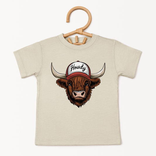 Howdy Highland Cow Toddler Shirt