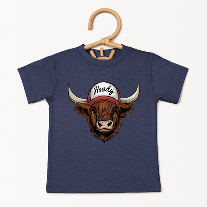 Howdy Highland Cow Toddler Shirt