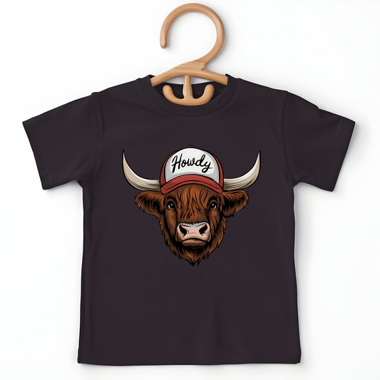 Howdy Highland Cow Toddler Shirt