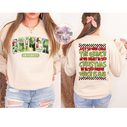 Grinch University Sweatshirt