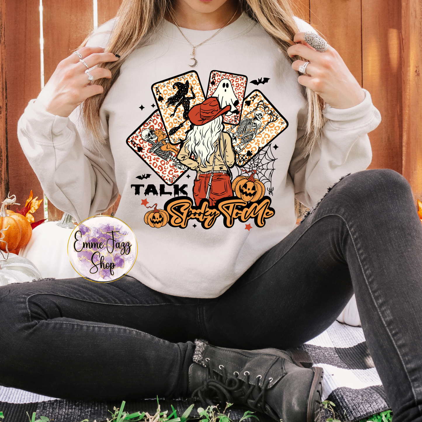 Talk spooky to me sweatshirt