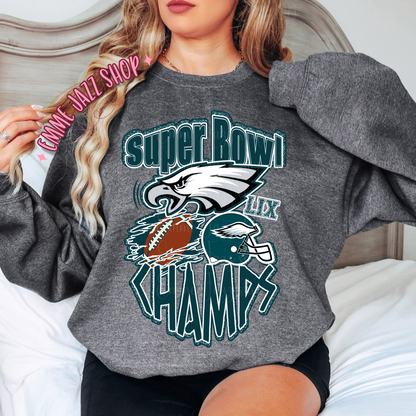 Superbowl Champs Eagles PNG With Glitter Outline *Digital Download*