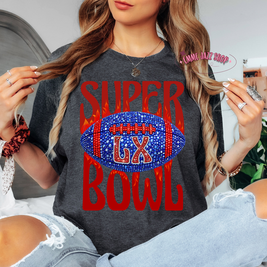 Superbowl LX Tshirt (With Flames)