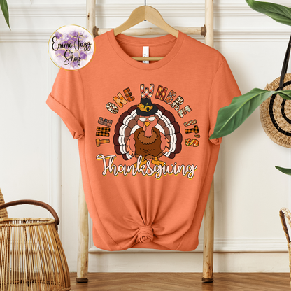 The one where it's Thanksgiving adult Tshirt