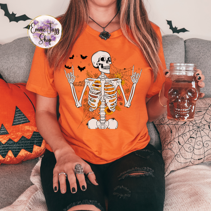 Cute Fall Rockin' Skeleton T-shirt