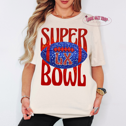 Superbowl LX Tshirt (With Flames)