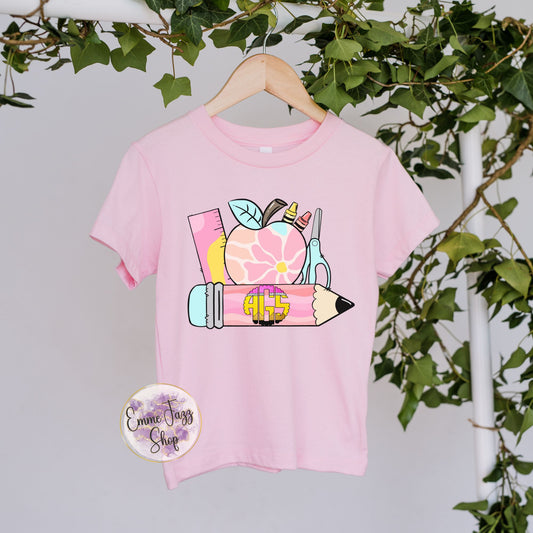 T-Shirt mit künstlichem Monogramm (Kinder)