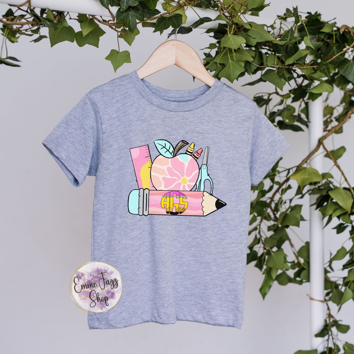 T-Shirt mit künstlichem Monogramm (Kinder)