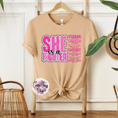 She is a fighter, breast cancer awareness shirt