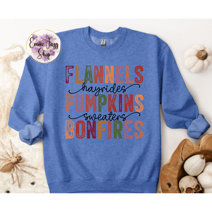 Flannels, Hayrides, Pumpkins, Sweaters, Bonfires Sweatshirt