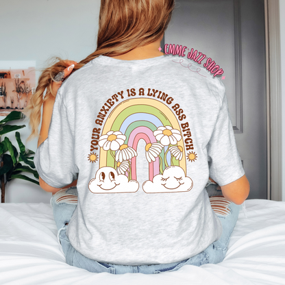 Anxiety Shirt Front & Back Designs