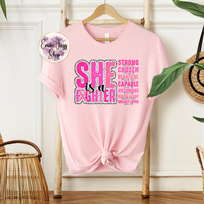 She is a fighter, breast cancer awareness shirt