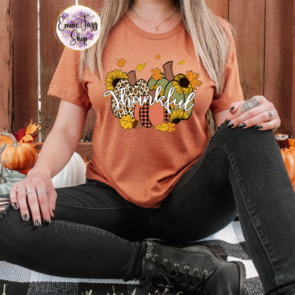 Thankful Pumpkin Adult T-shirt