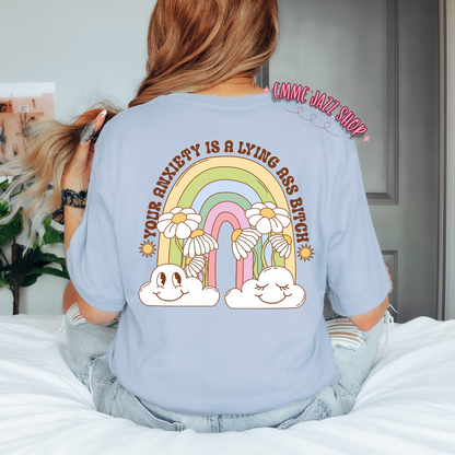 Anxiety Shirt Front & Back Designs