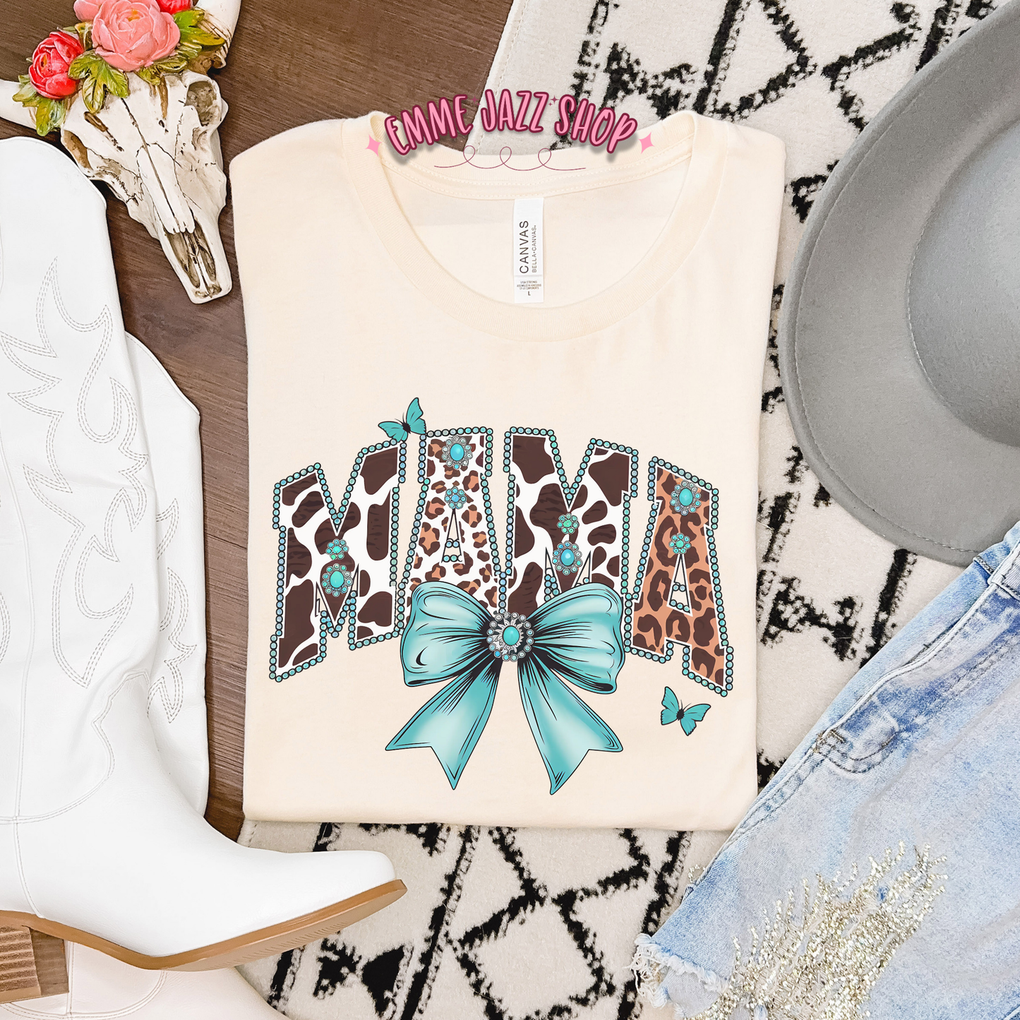 Mama Animal Print Tshirt