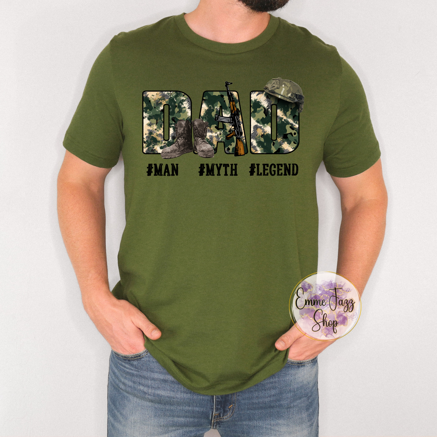 Militärische Papa T-Shirt