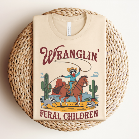 Wranglin' Feral Children Adult Shirt