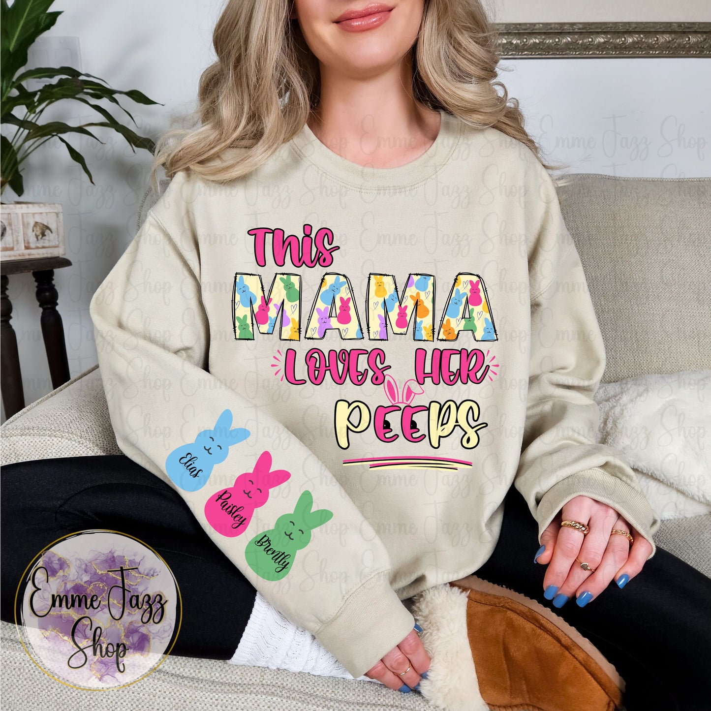 Personalisiertes Oster-Mama-Sweatshirt