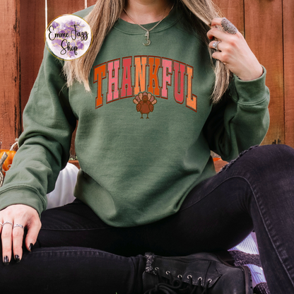 Thankful Turkey Adult Sweatshirt