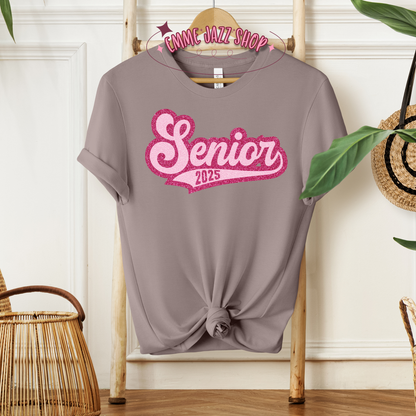 Senior 2025 Faux Glitter T-shirt