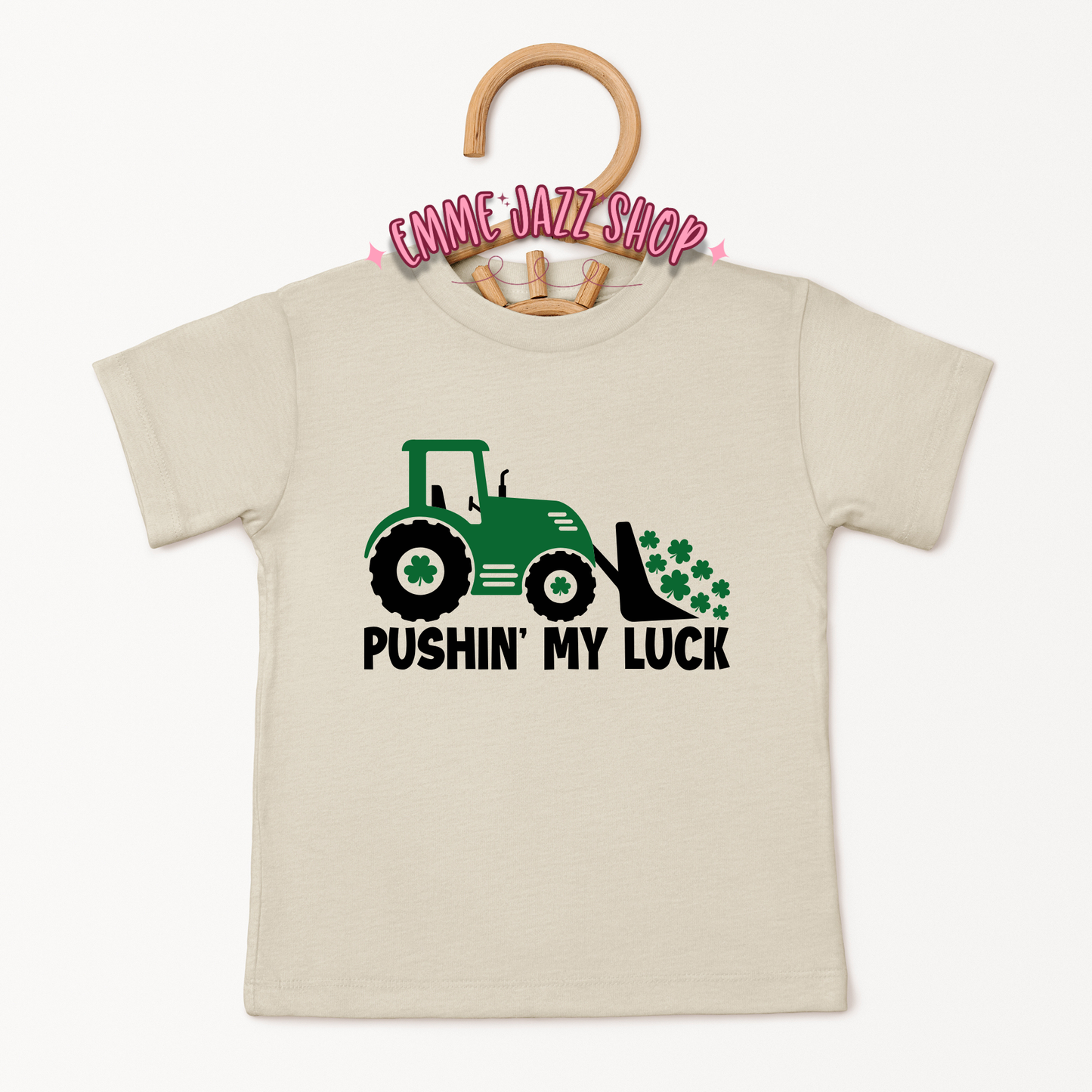 St. Patricks Day Pushin' My Luck Shirt For Infant/Toddler