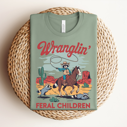 Wranglin' Feral Children Adult Shirt