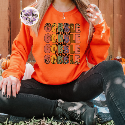 Gobble Baby Gobble Adult Sweatshirt