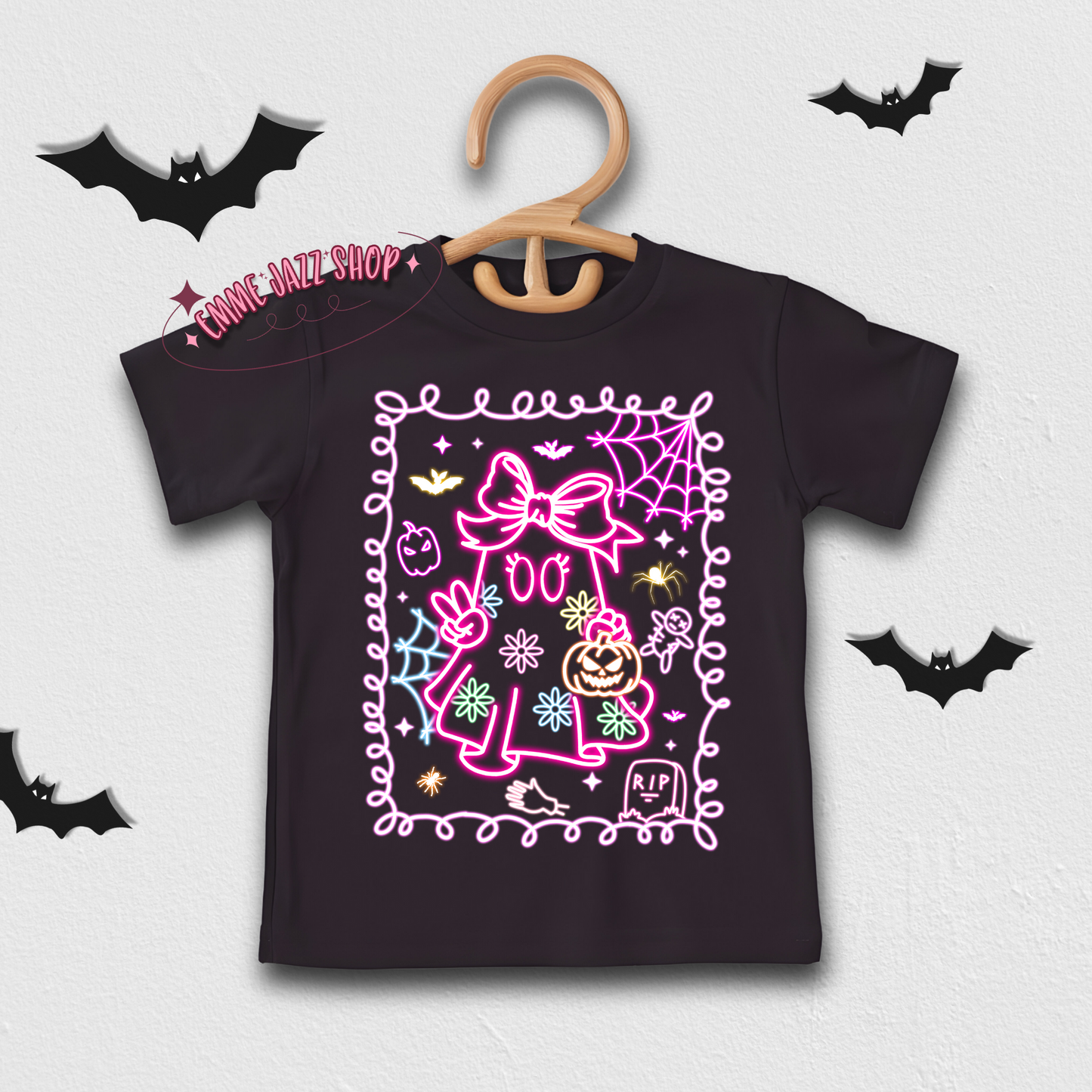 Neon Girl Ghost Toddler Shirt