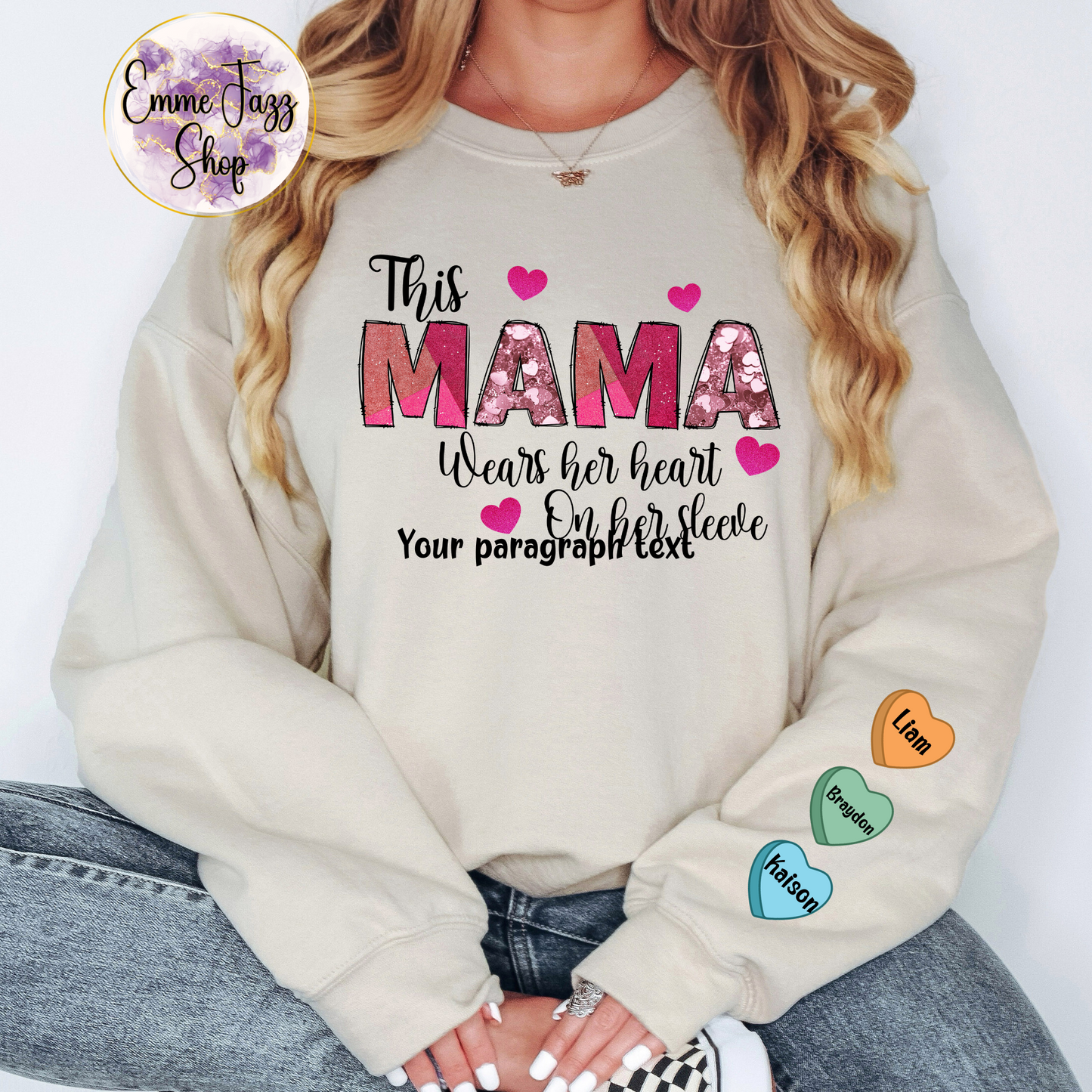 Mama trägt ihr Herz auf der Zunge Sweatshirt