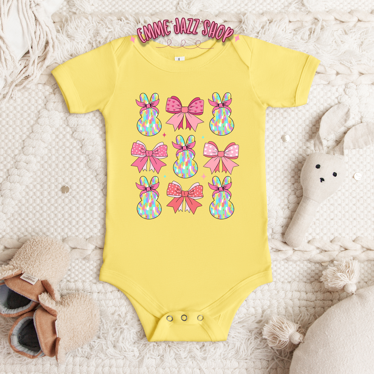 Easter bunny infant onesie