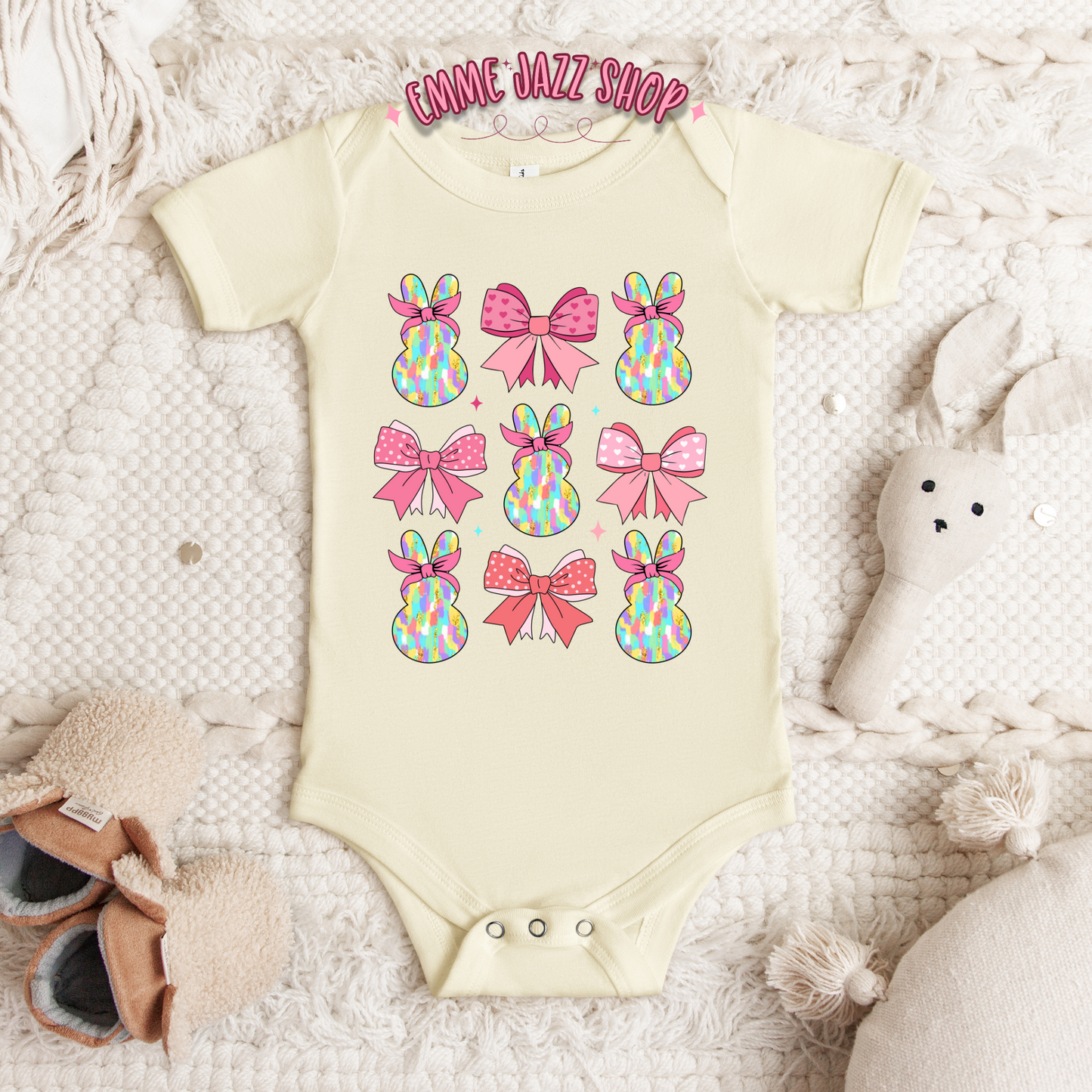 Easter bunny infant onesie